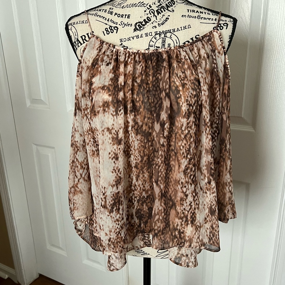 Women's Brown Animal Print Top